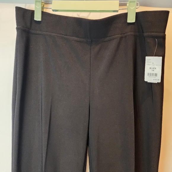 New Joseph Ribkoff Black Stretch Dress Pants Back Slit  Size 14 - Picture 4 of 8